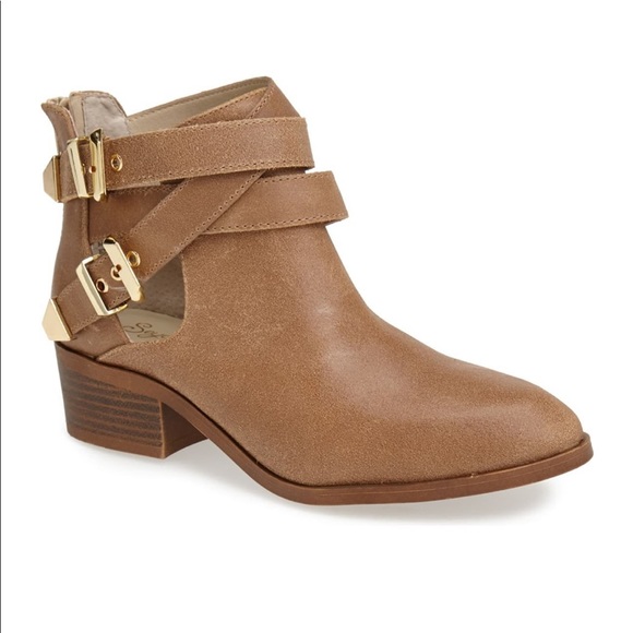 Seychelles Distressed Leather Bootie Tan Size 9.5 - Picture 3 of 8